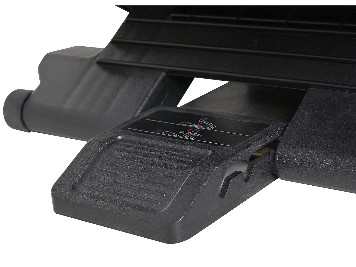 Reposapiés negro 45x34x16.5 cm HOMCOM