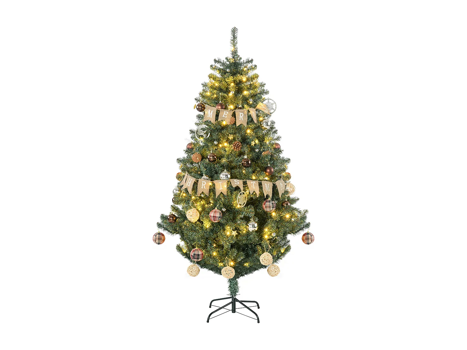 Árbol de navidad verde 106x106x180 cm HOMCOM
