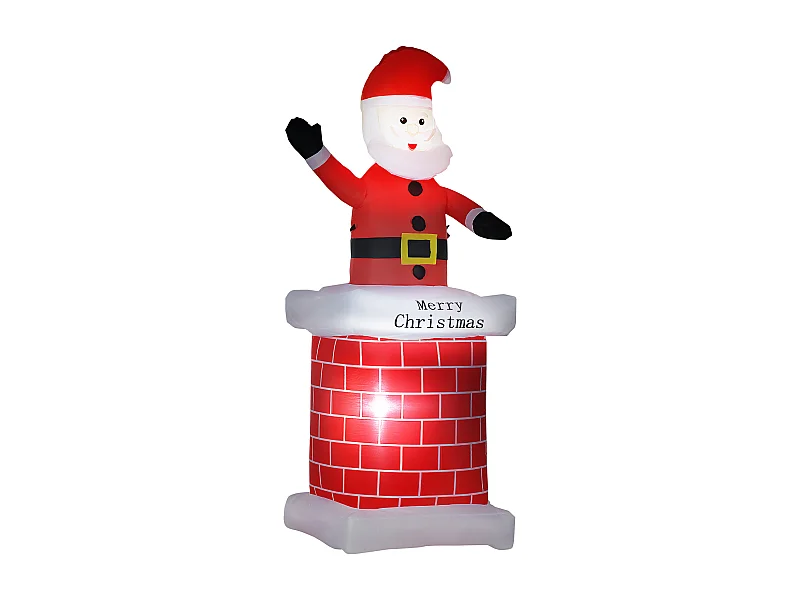 Papá noel inflable rojo 80x70x210 cm HOMCOM