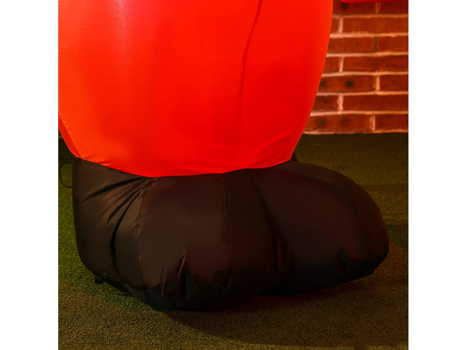 Papá noel inchable rojo y negro 120x65x180 cm HOMCOM