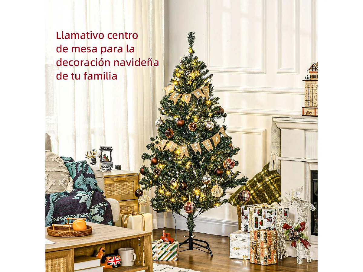 Árbol de navidad verde 91x91x150 cm HOMCOM