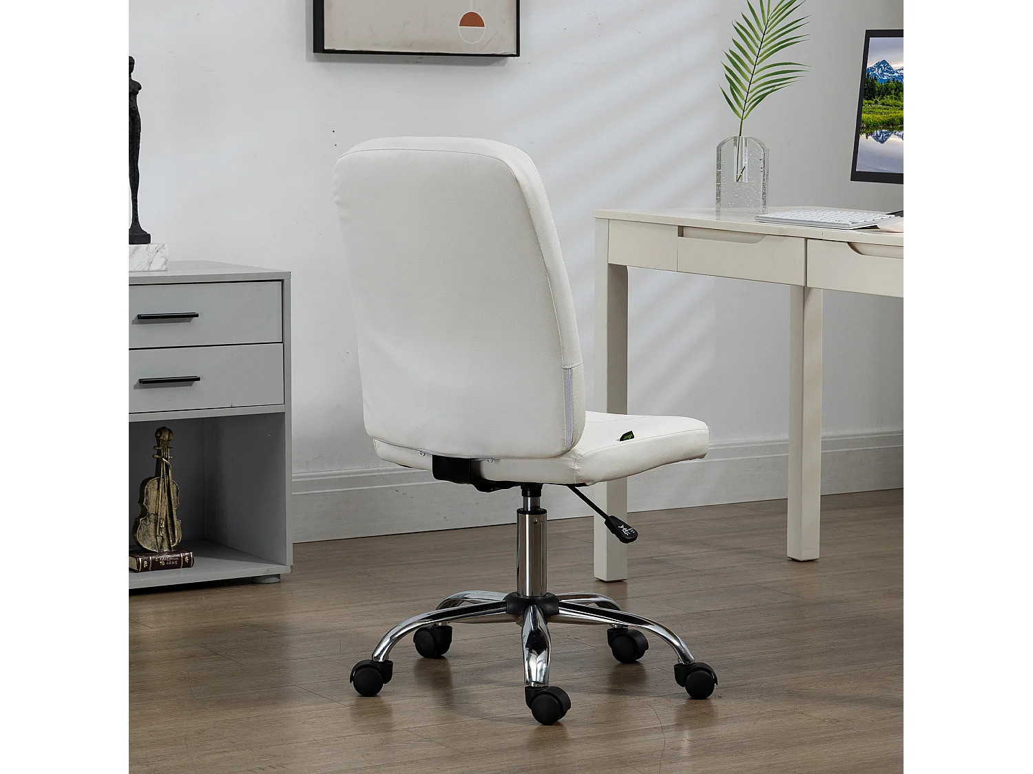 Silla de oficina blanco 45x59x100 cm Vinsetto