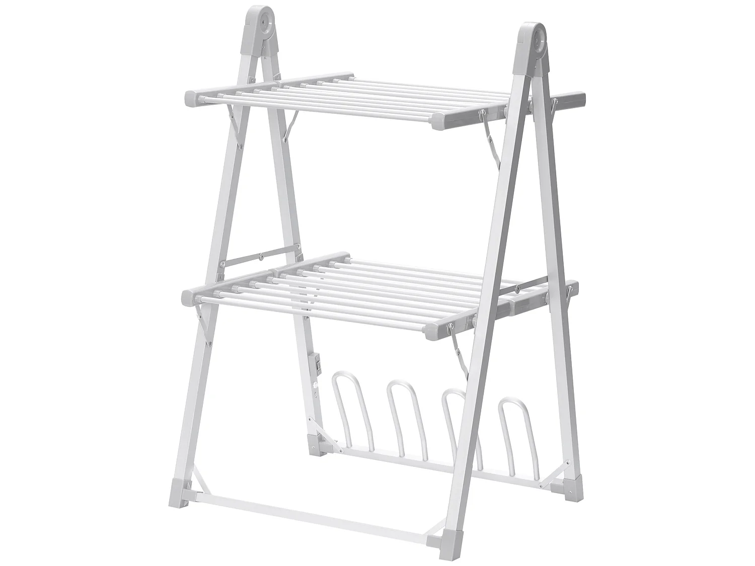 Tendedero eléctrico plegable plata 66x64x101 cm HOMCOM