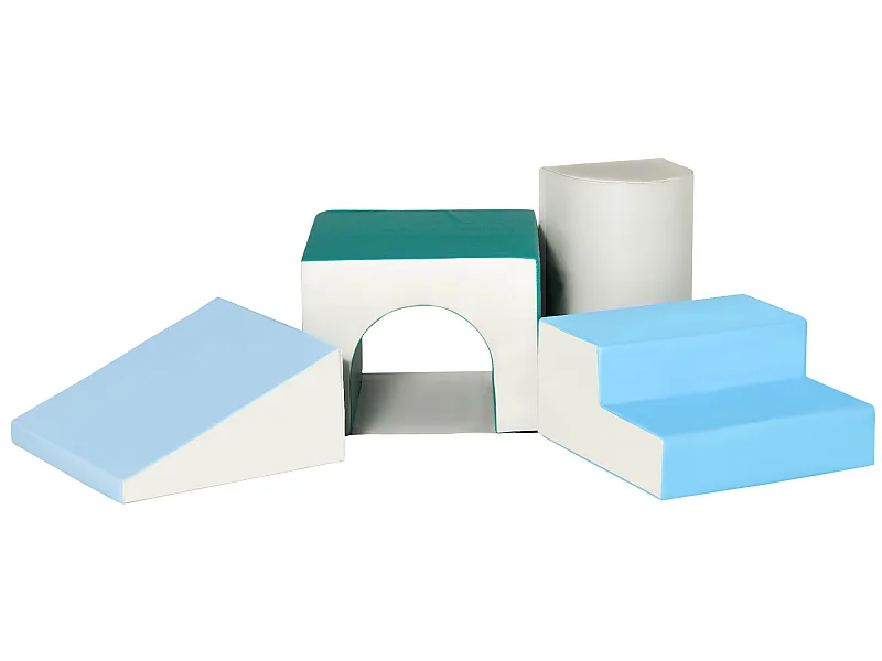 Juego de 4 bloques de espuma multicolor 150x50x39 cm HOMCOM