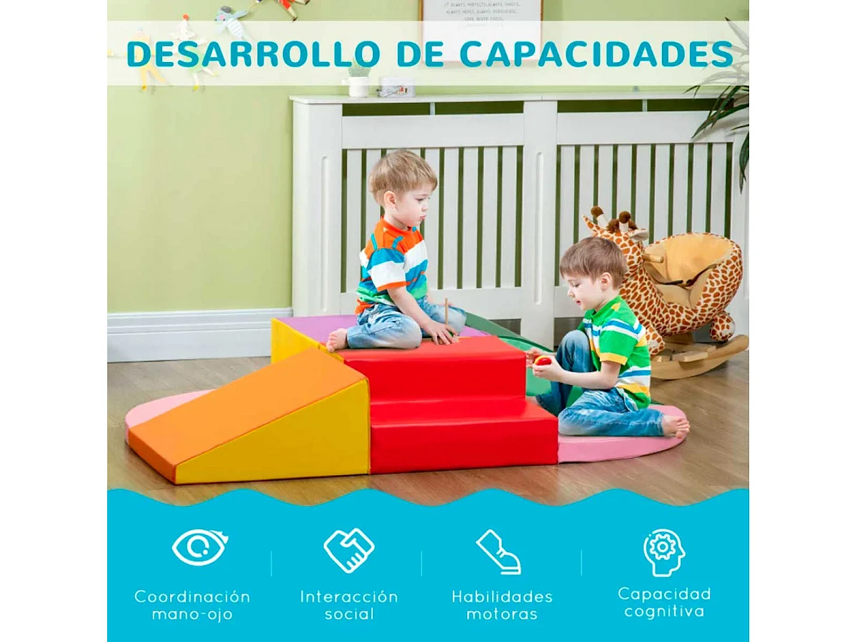 Bloques de espuma multicolor 150x100x24 cm HOMCOM