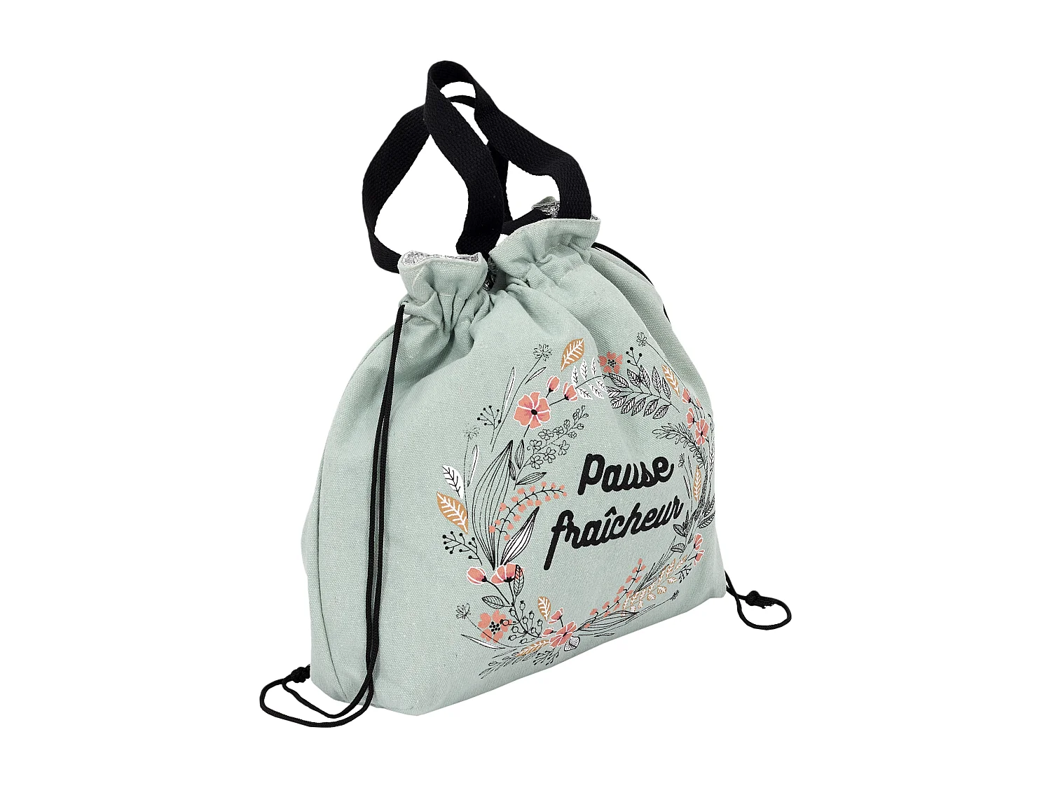 Lunch Bag Sac Fraicheur En Tissu 29x30cm Vert