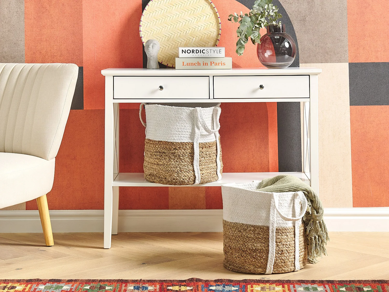 Lot de 2 paniers BELLPAT Jute Naturel