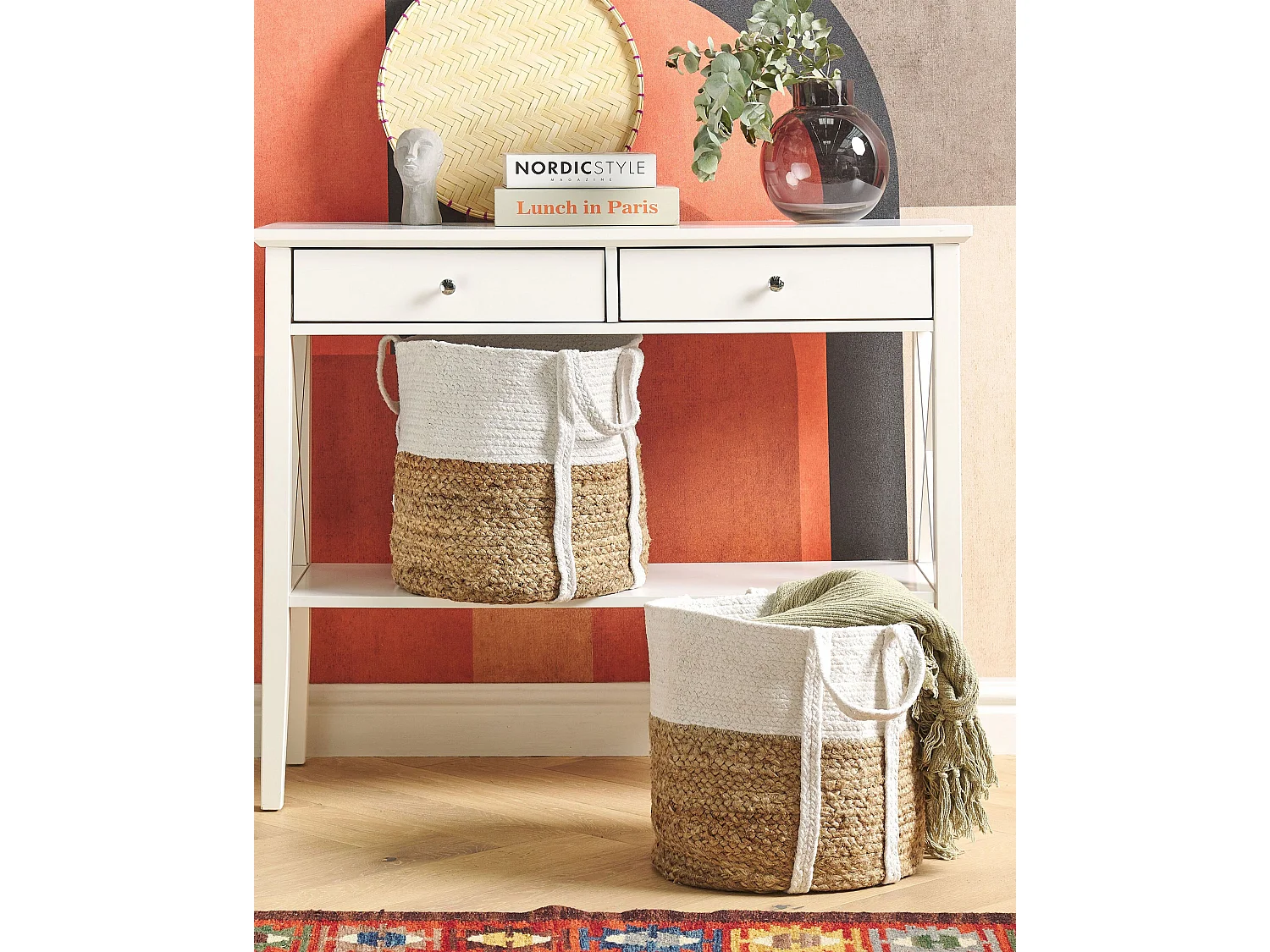 Lot de 2 paniers BELLPAT Jute Naturel