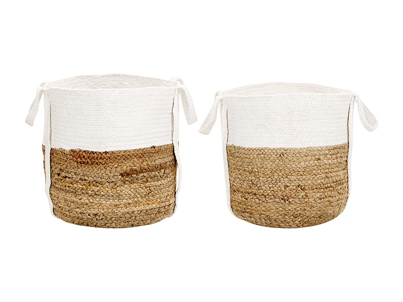 Lot de 2 paniers BELLPAT Jute Naturel