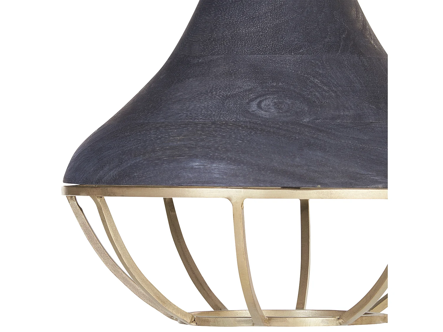 Hängelampe BAGMATI Mango Holz Schwarz