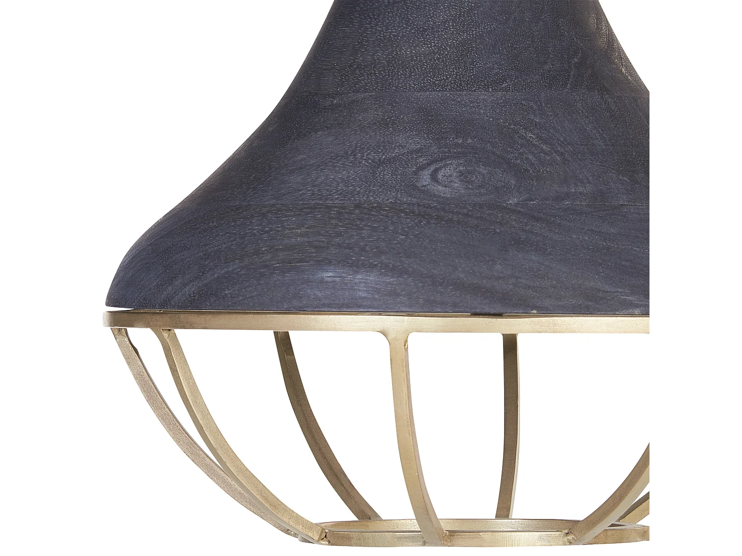 Lampe suspension BAGMATI Bois de manguier Noir