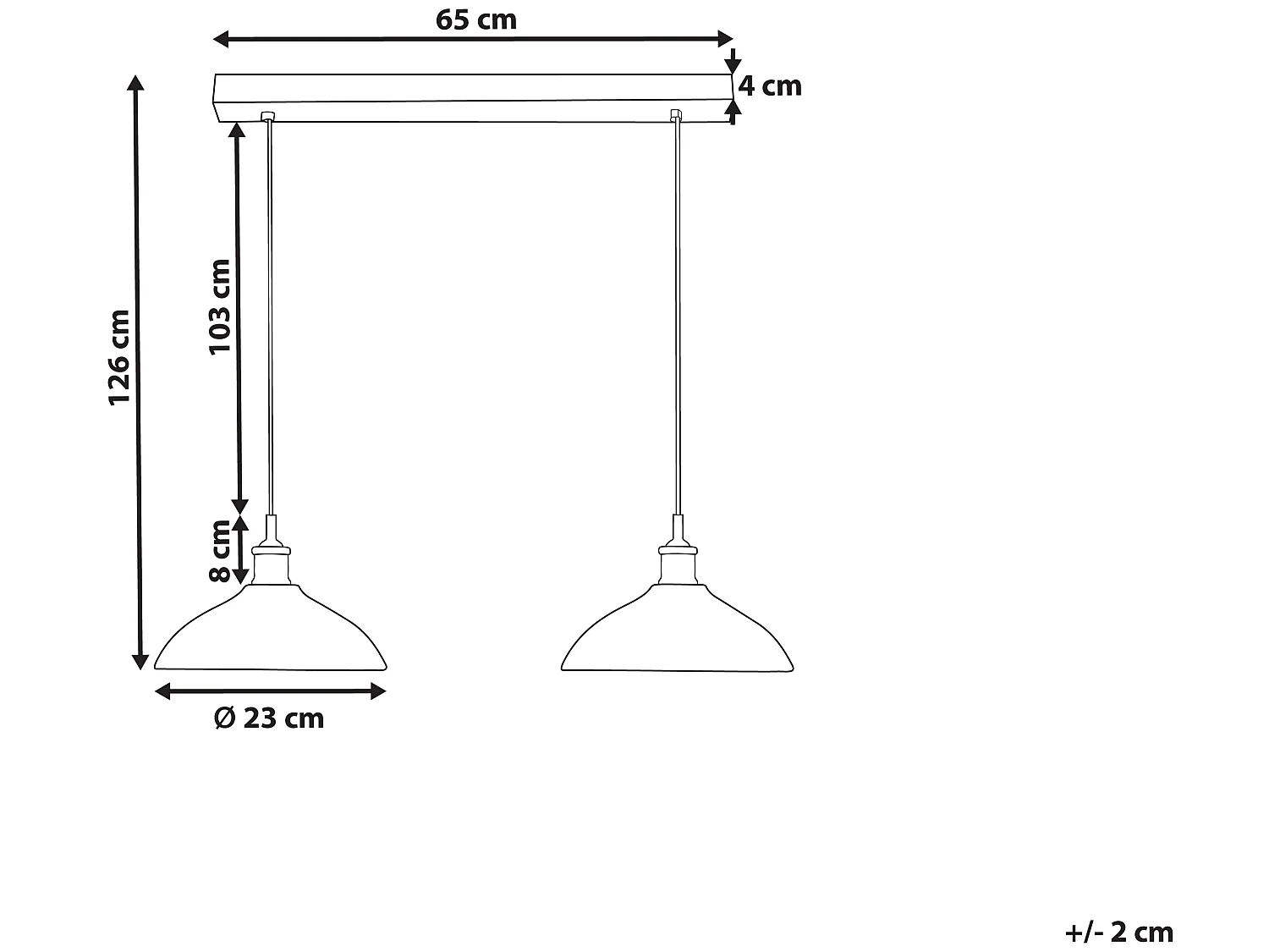 Lampa wisząca CHEYYAR Drewno Czarny