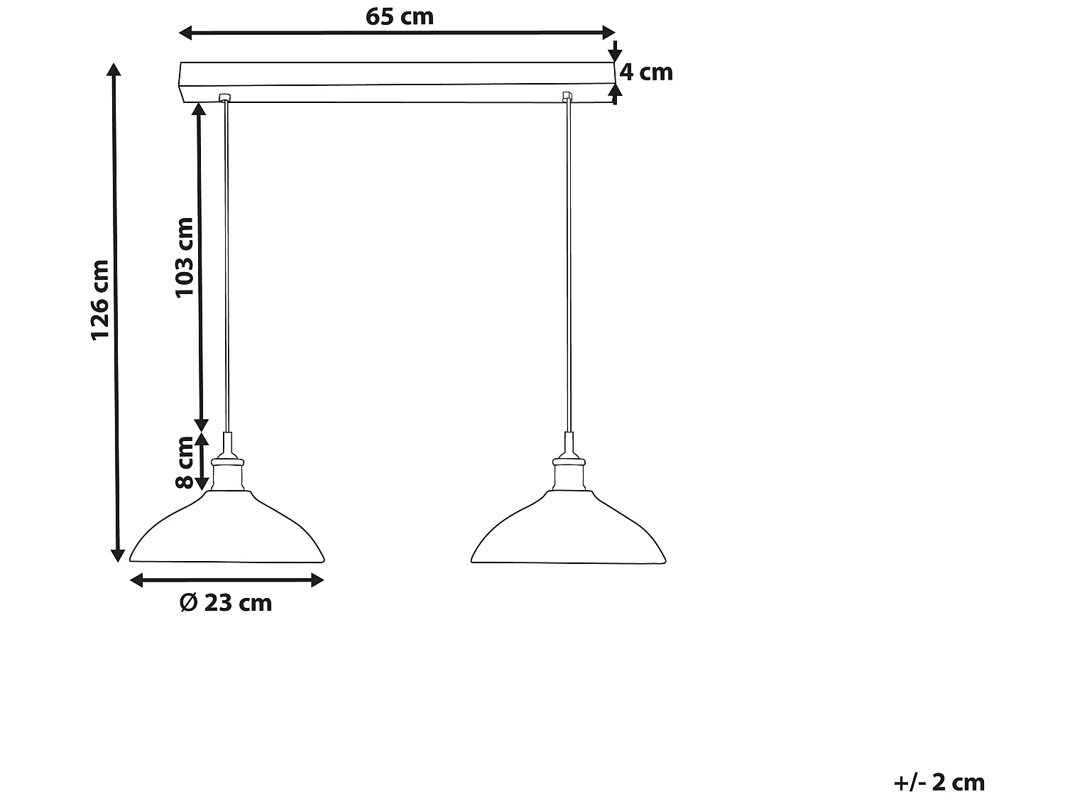 Candeeiro suspenso CHEYYAR Mangueira de mangueira Preto