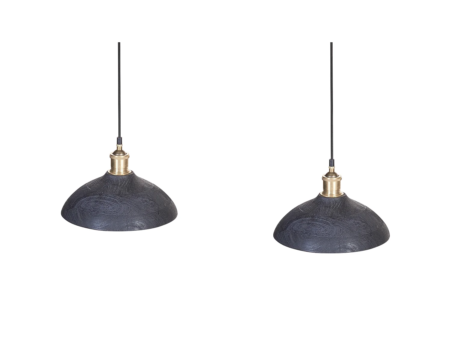 Lampe suspension CHEYYAR Bois de manguier Noir