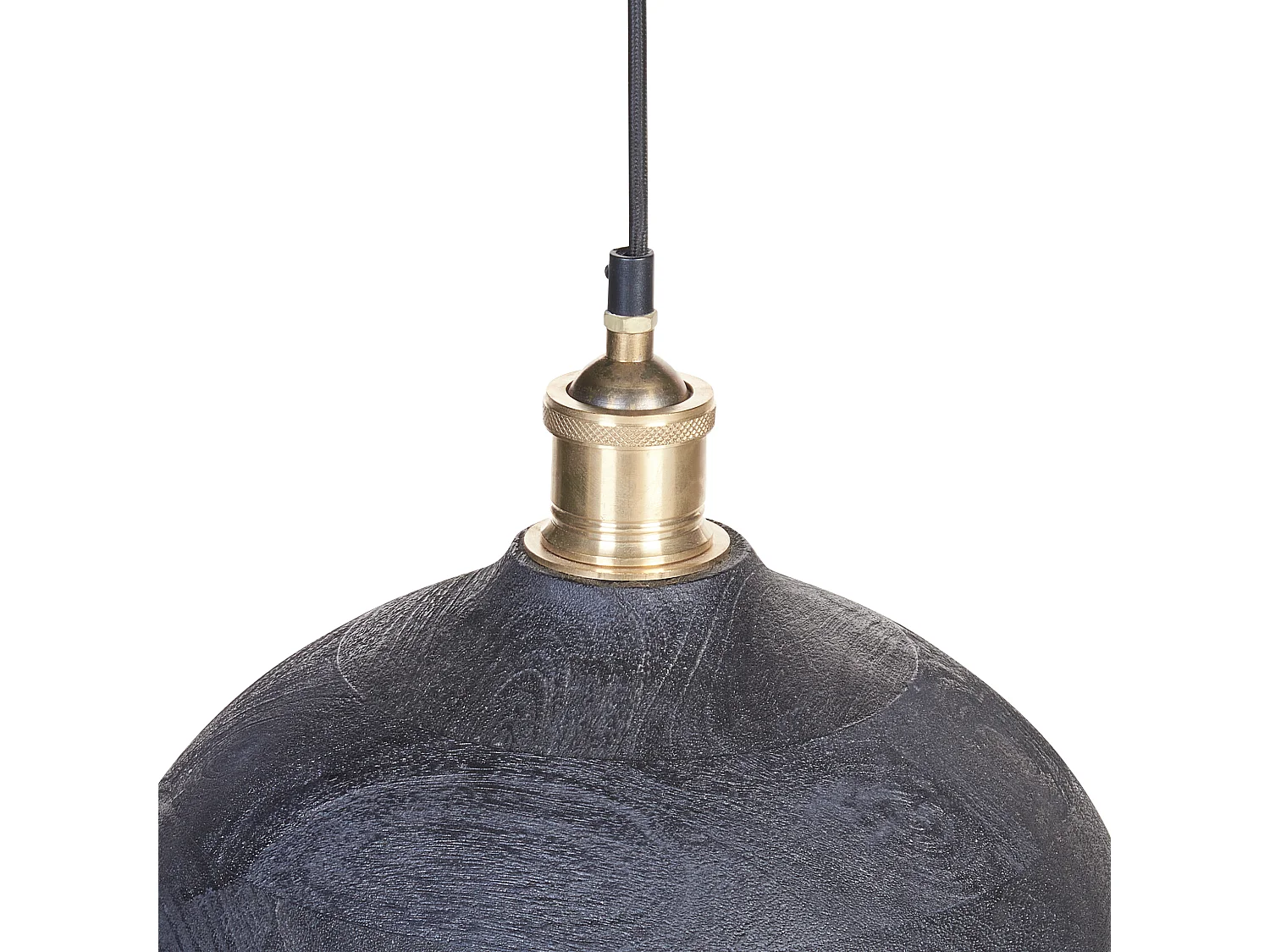 Lampe suspension CHEYYAR Bois de manguier Noir