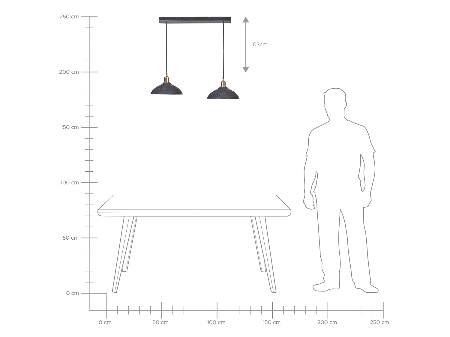 Lampe suspension CHEYYAR Bois de manguier Noir