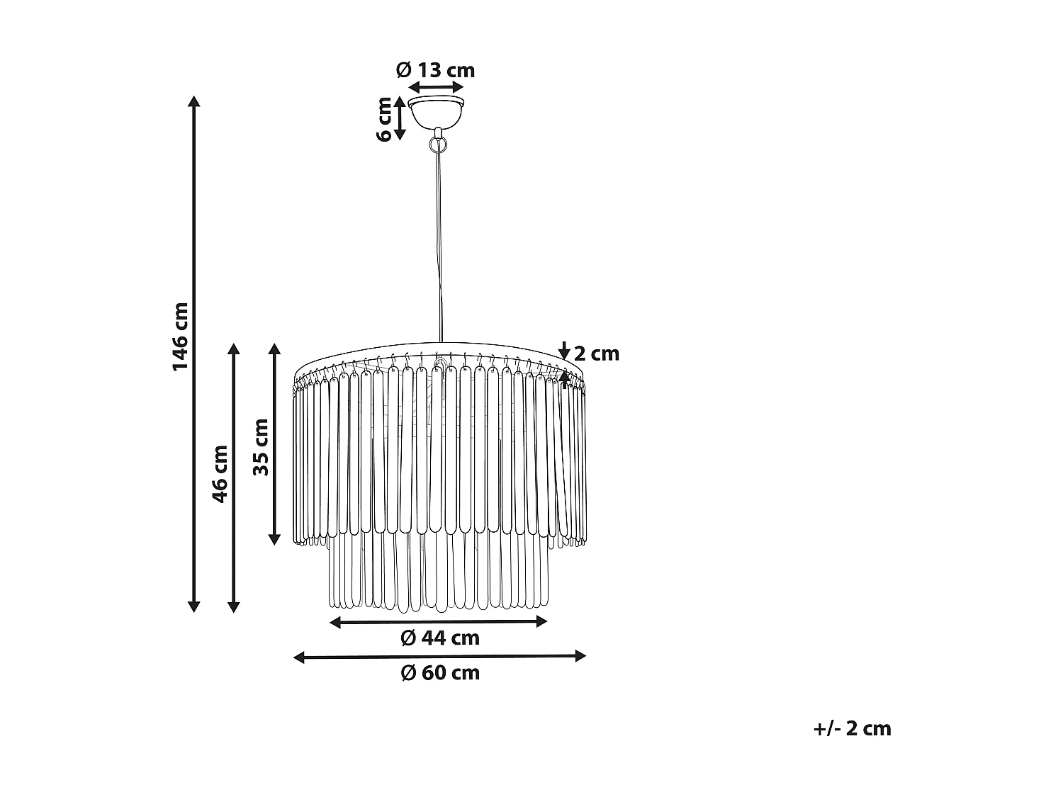 Lampe suspension KAVERI Bois de manguier Marron