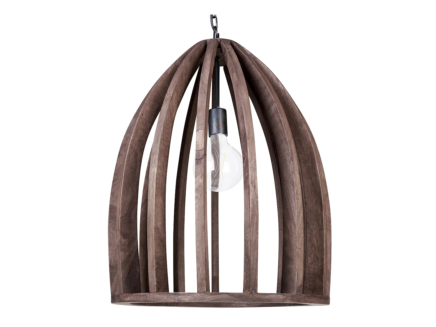 Lampe suspension MANAIR Bois de manguier Marron foncé