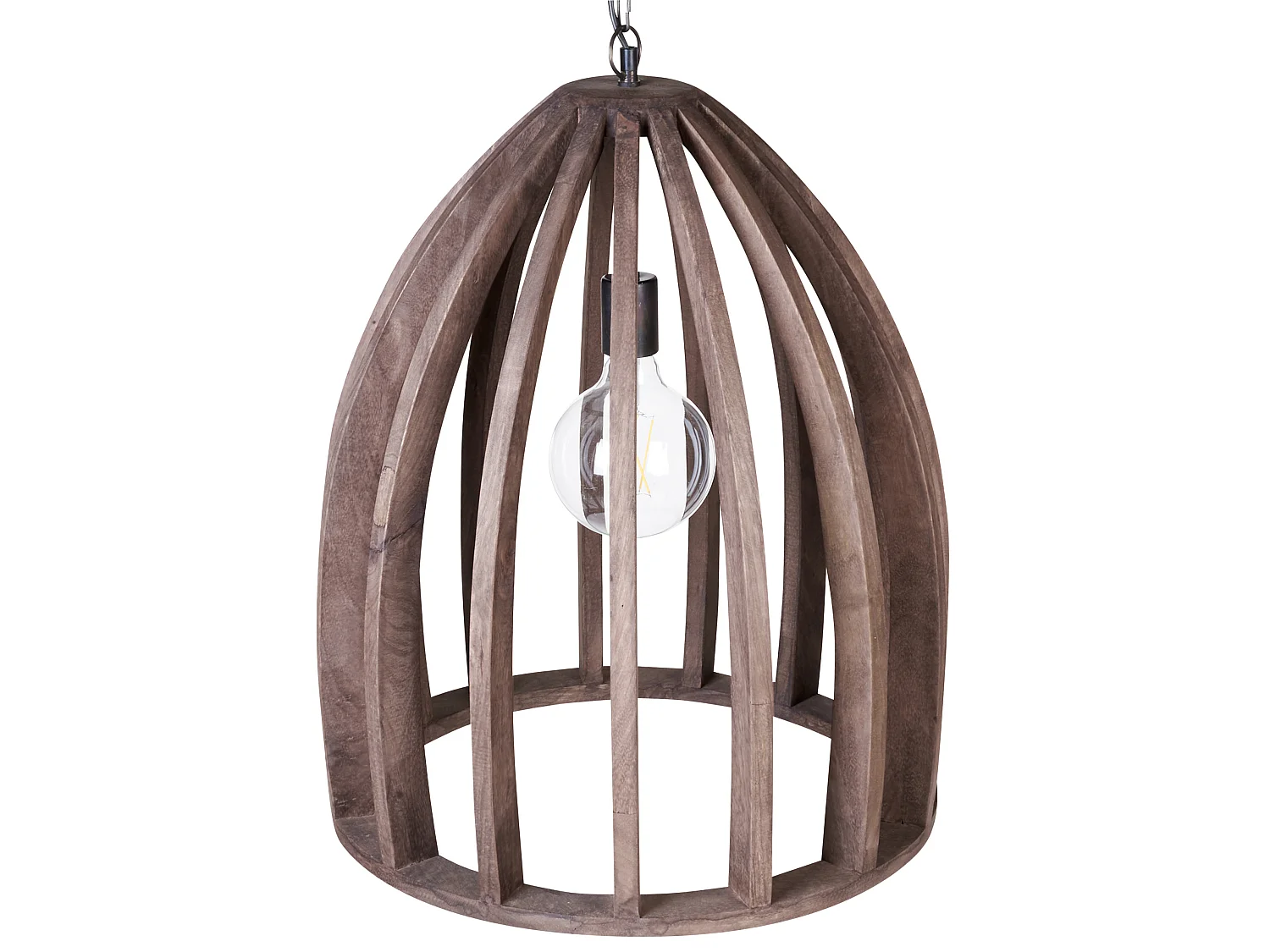 Lampe suspension MANAIR Bois de manguier Marron foncé