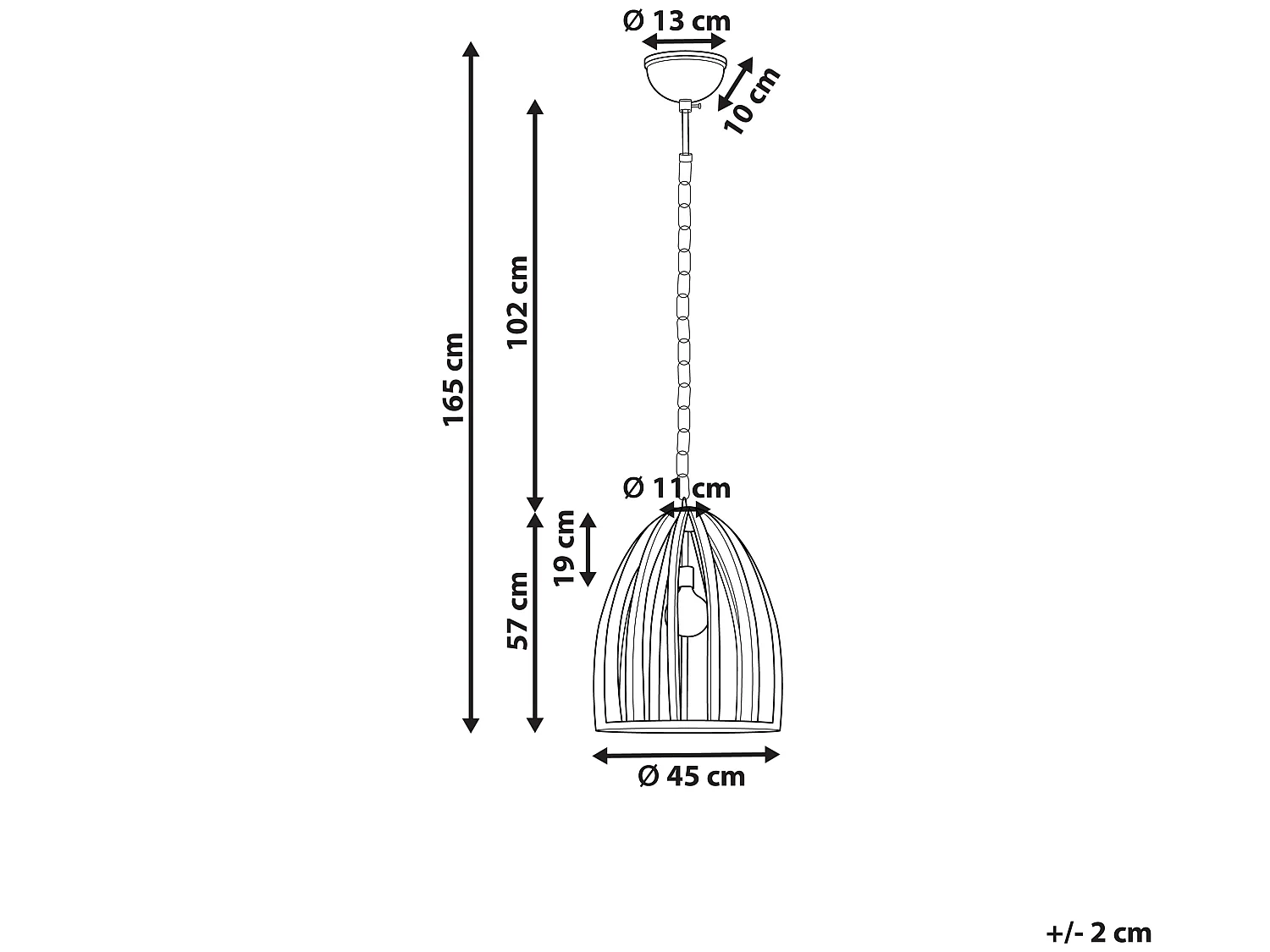 Lampa wisząca MANAIR Drewno Ciemnobrązowy