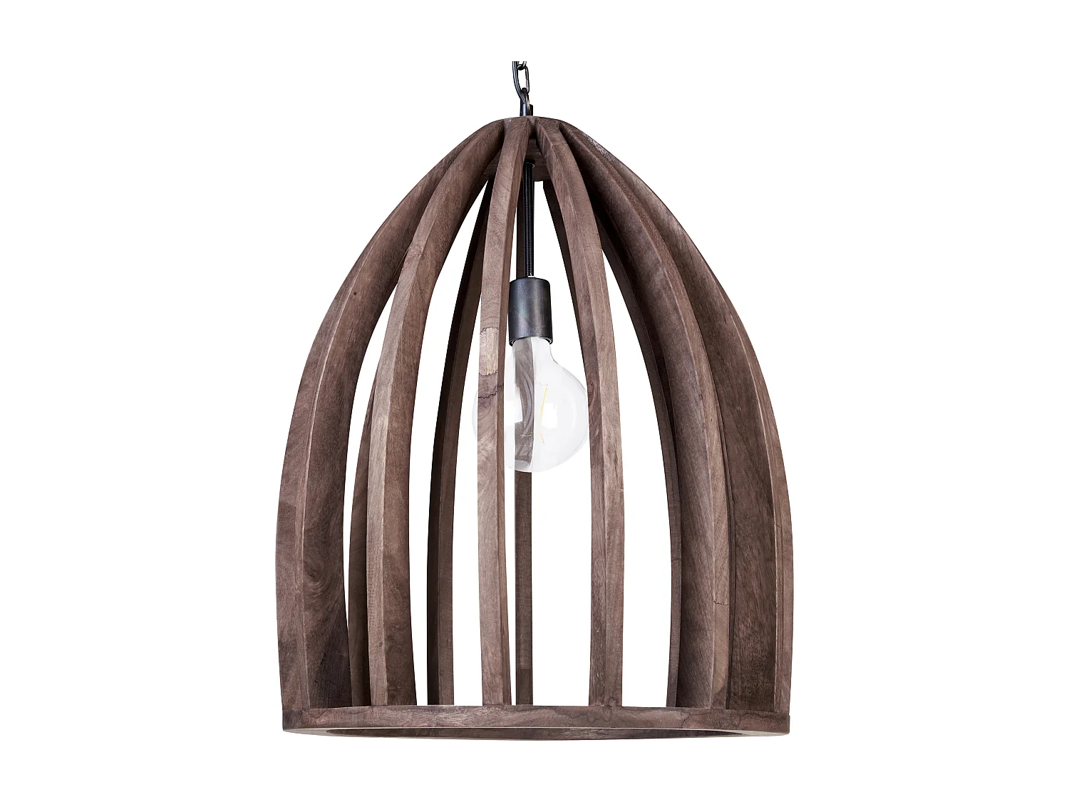 Lampe suspension MANAIR Bois de manguier Marron foncé
