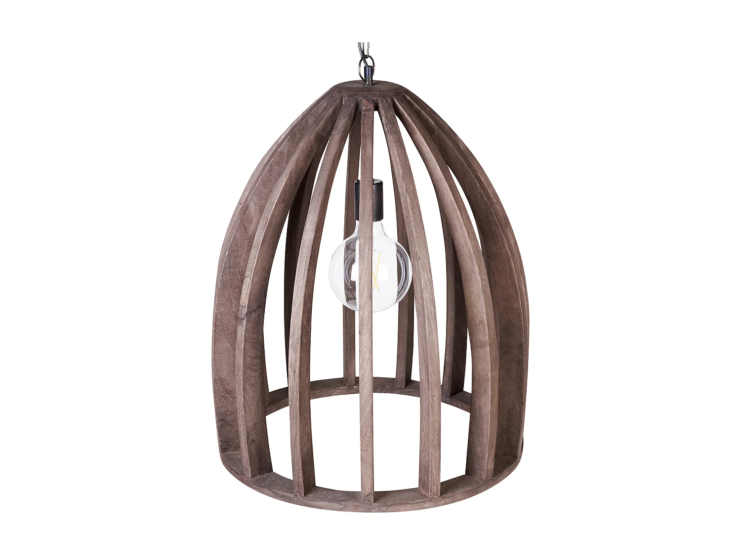 Lampe suspension MANAIR Bois de manguier Marron foncé