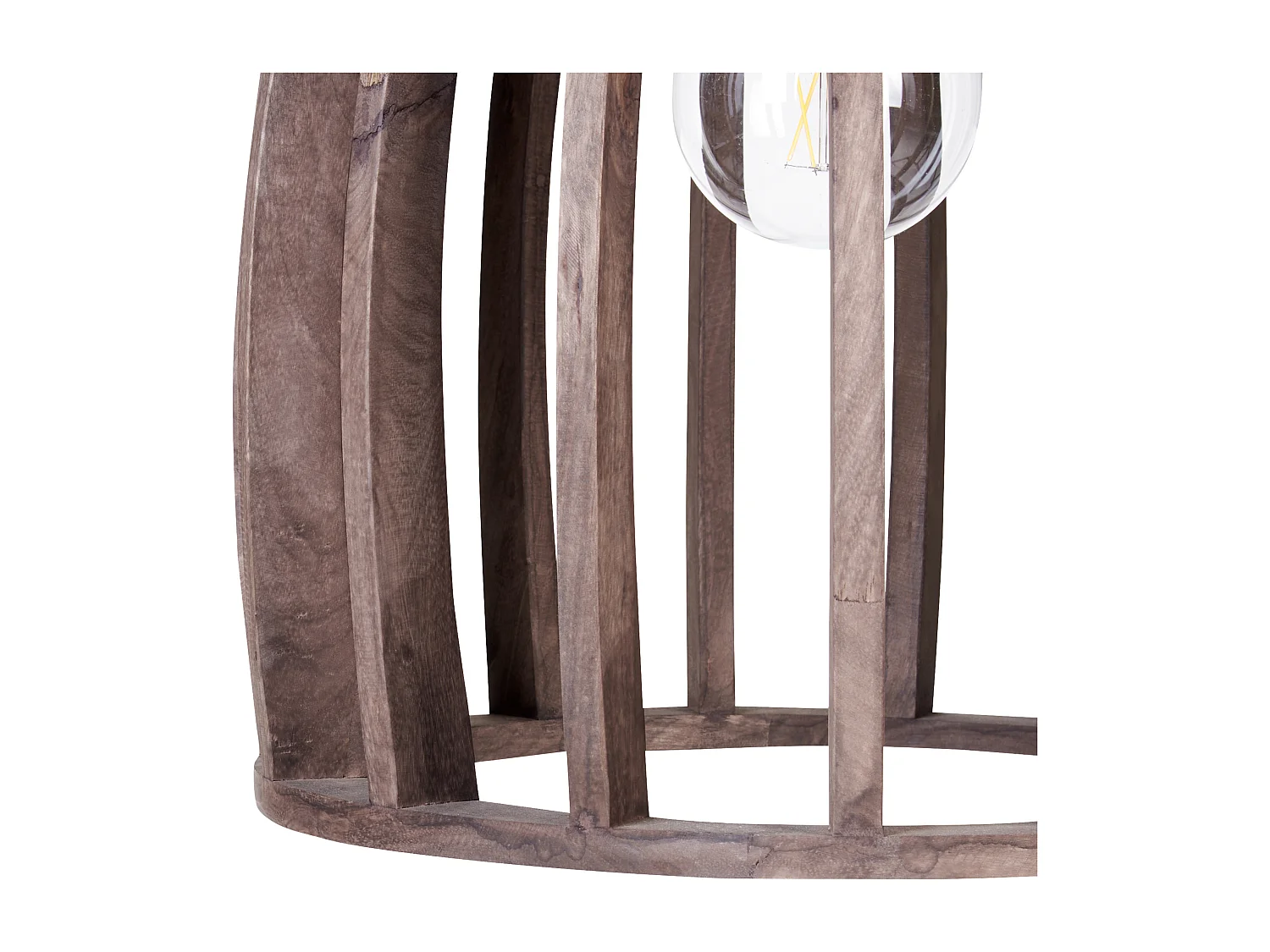 Lampe suspension MANAIR Bois de manguier Marron foncé