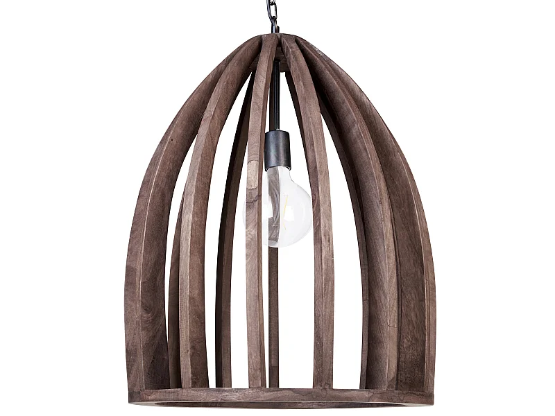 Lampe suspension MANAIR Bois de manguier Marron foncé