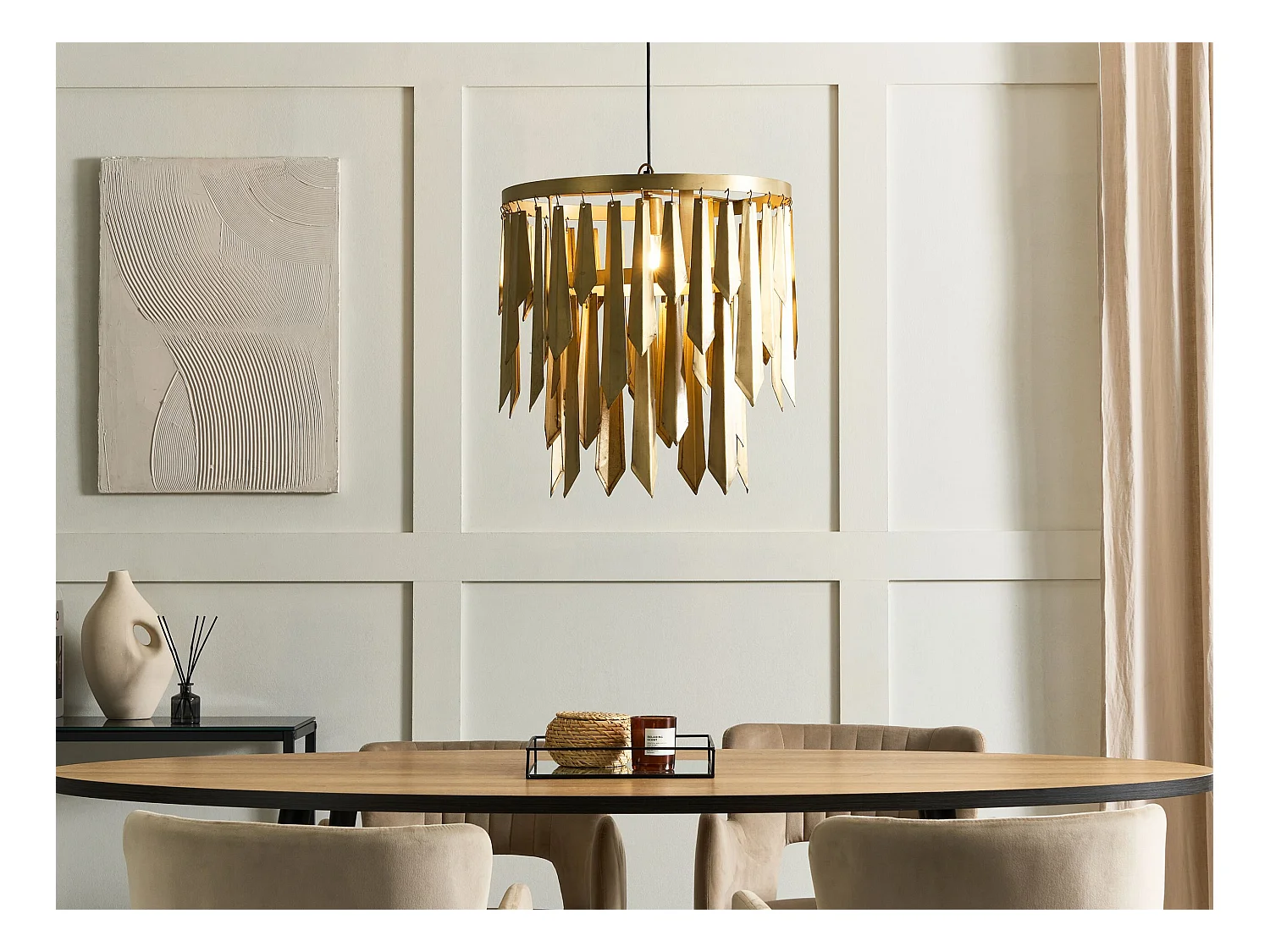 Hängeleuchte Metall messing Antik-Optik 1-flammig handgemacht Retro Chambal