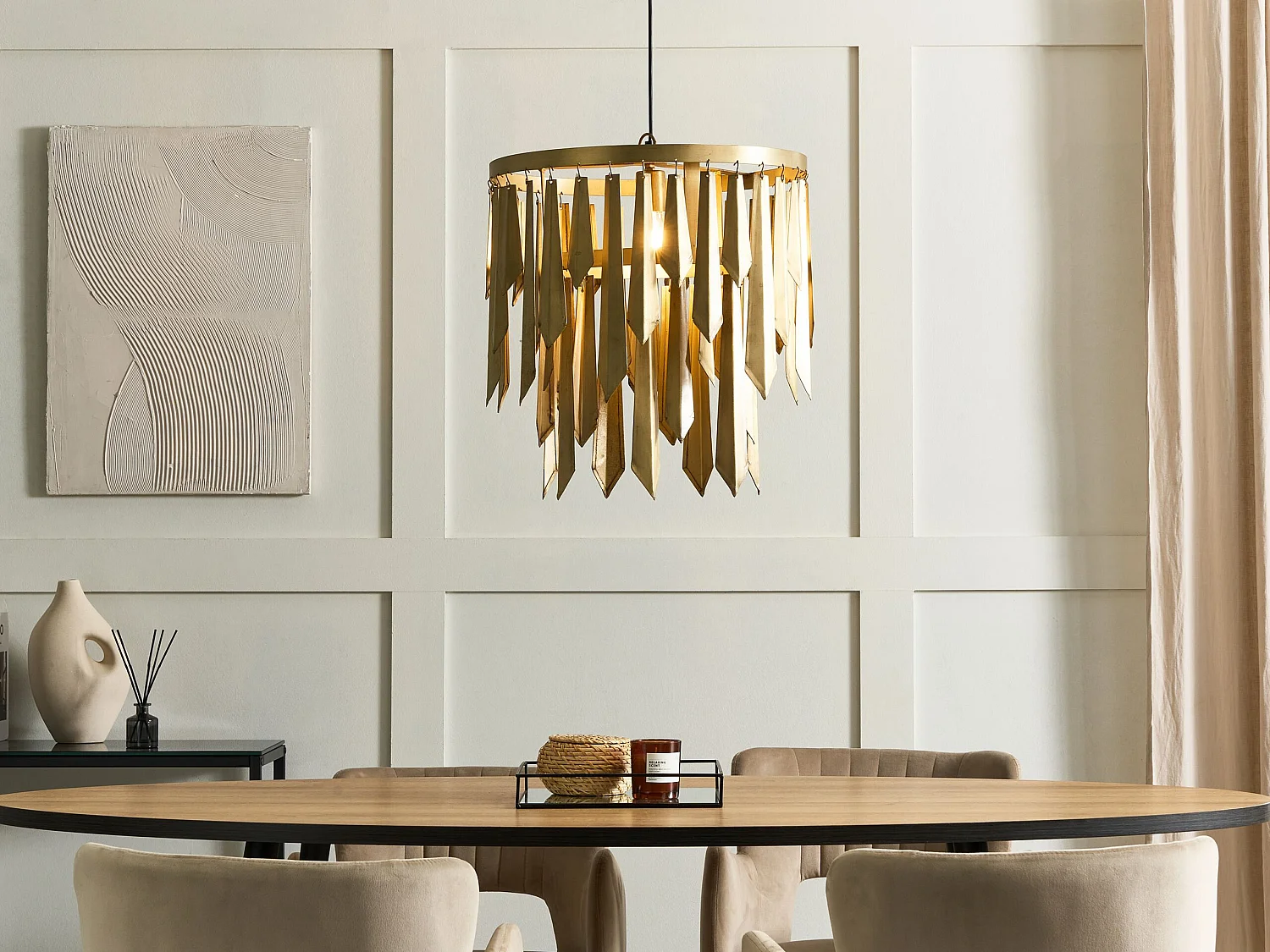 Żyrandol CHAMBAL Metal Mosiężny