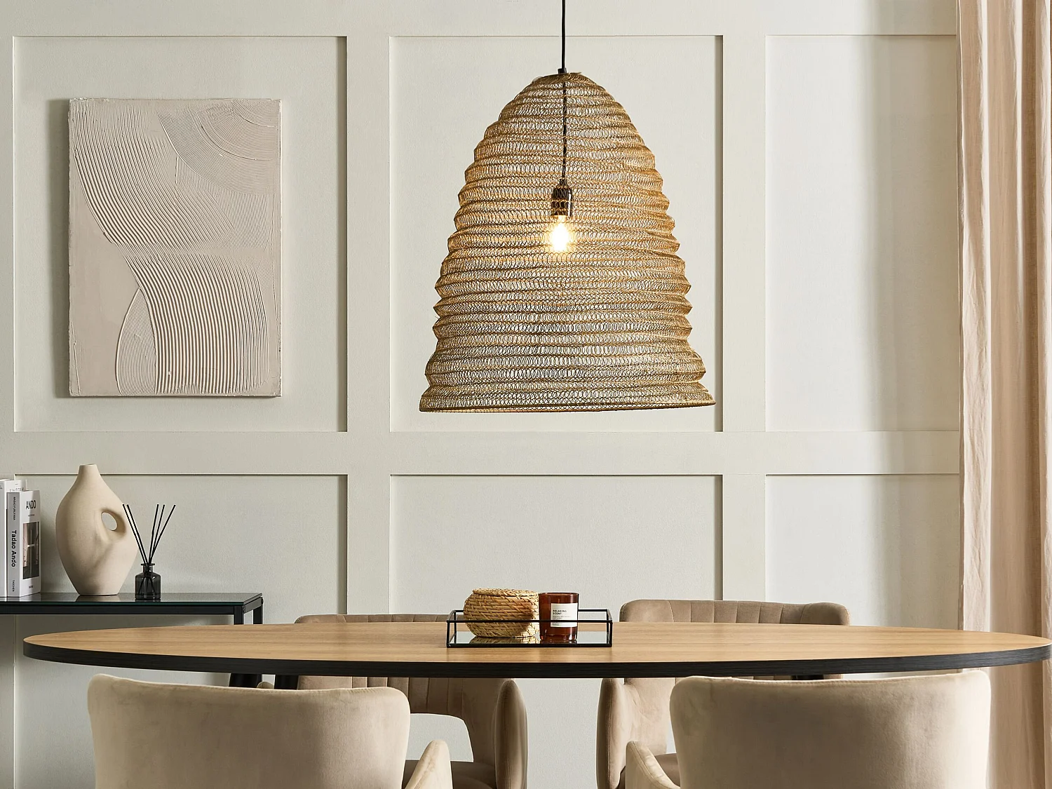 Lampe suspension PALAR Métal Laiton