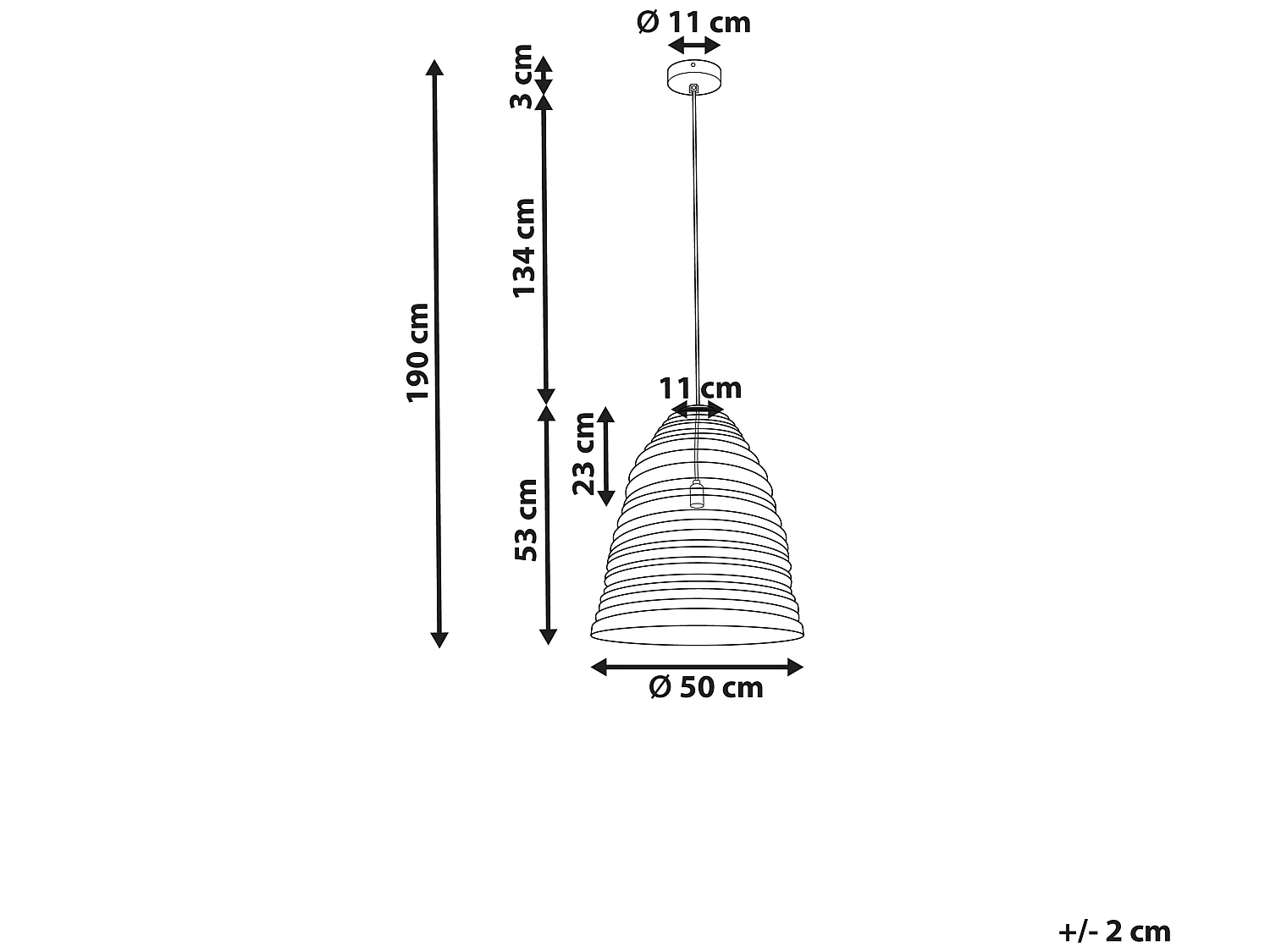Lampe suspension PALAR Métal Laiton