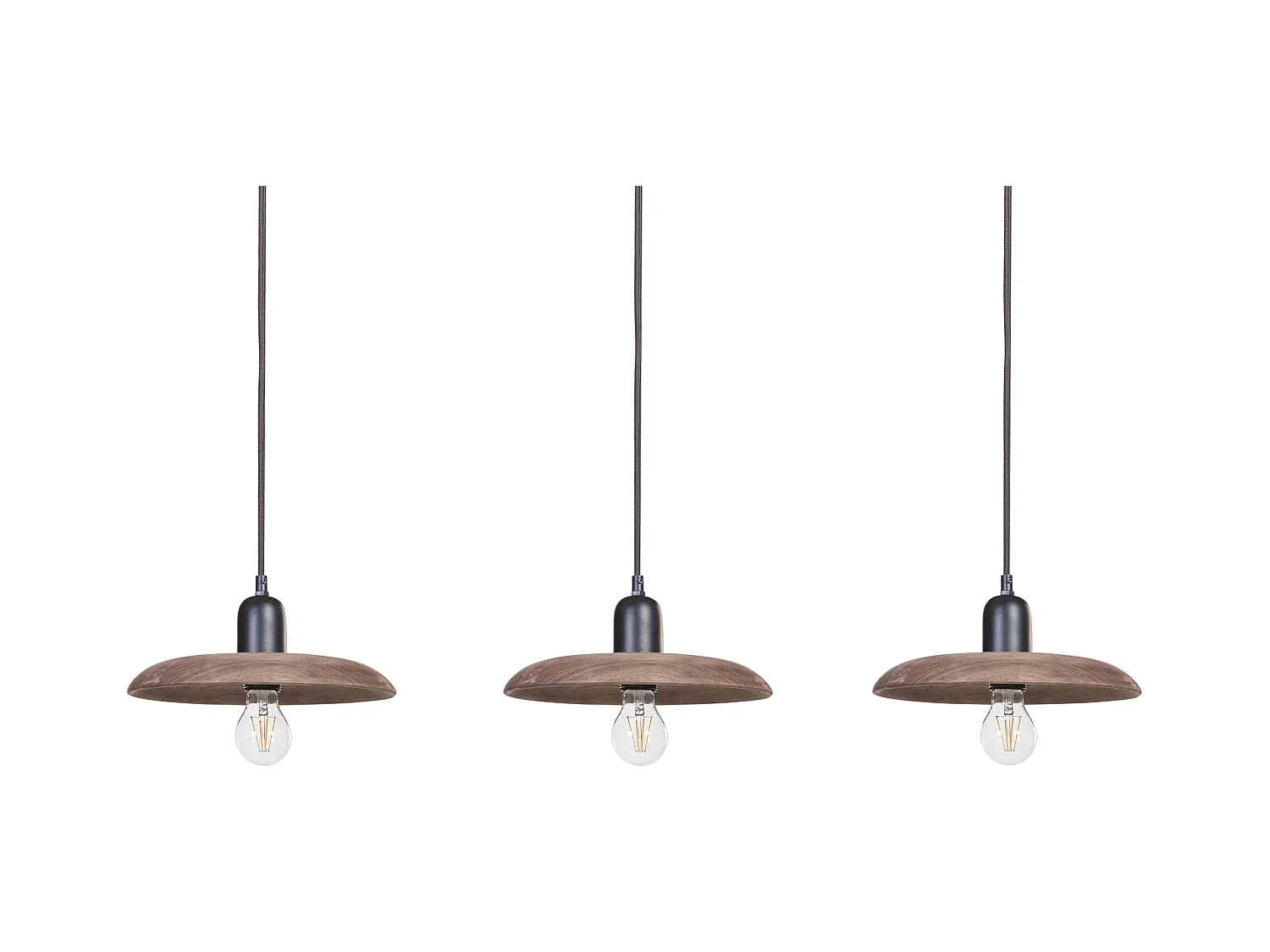 Lampe suspension MANJEERA Bois de manguier Marron foncé