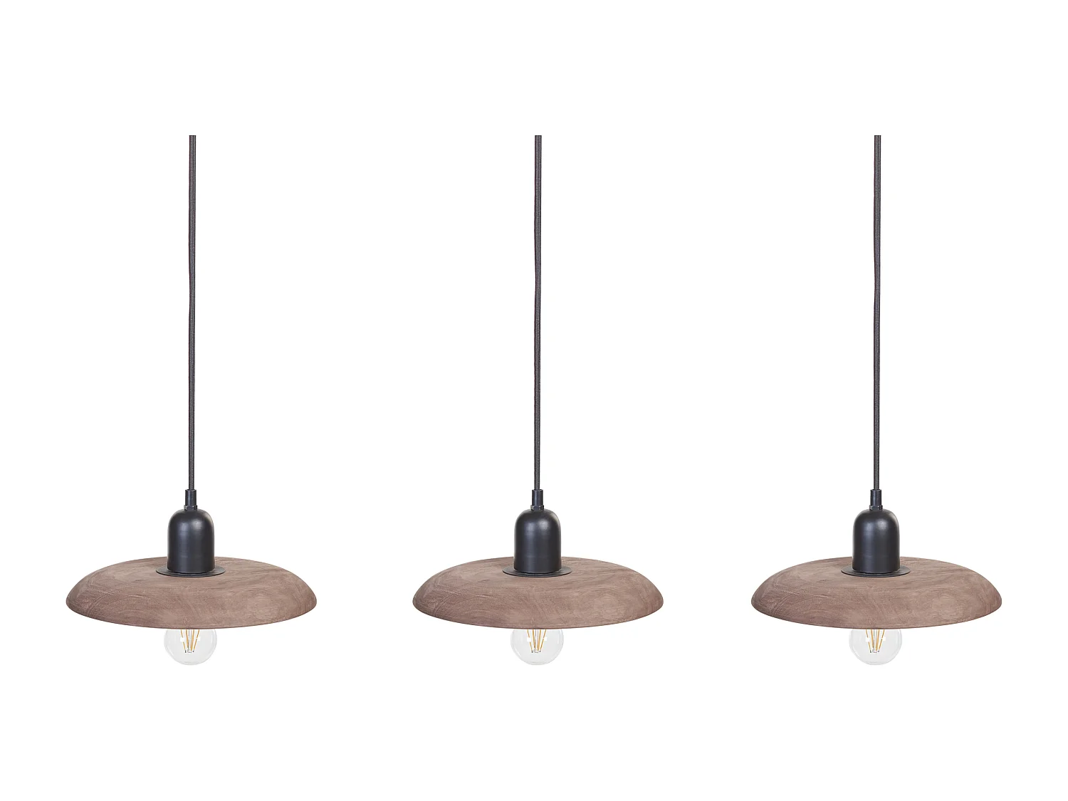 Lampa wisząca MANJEERA Drewno Ciemnobrązowy