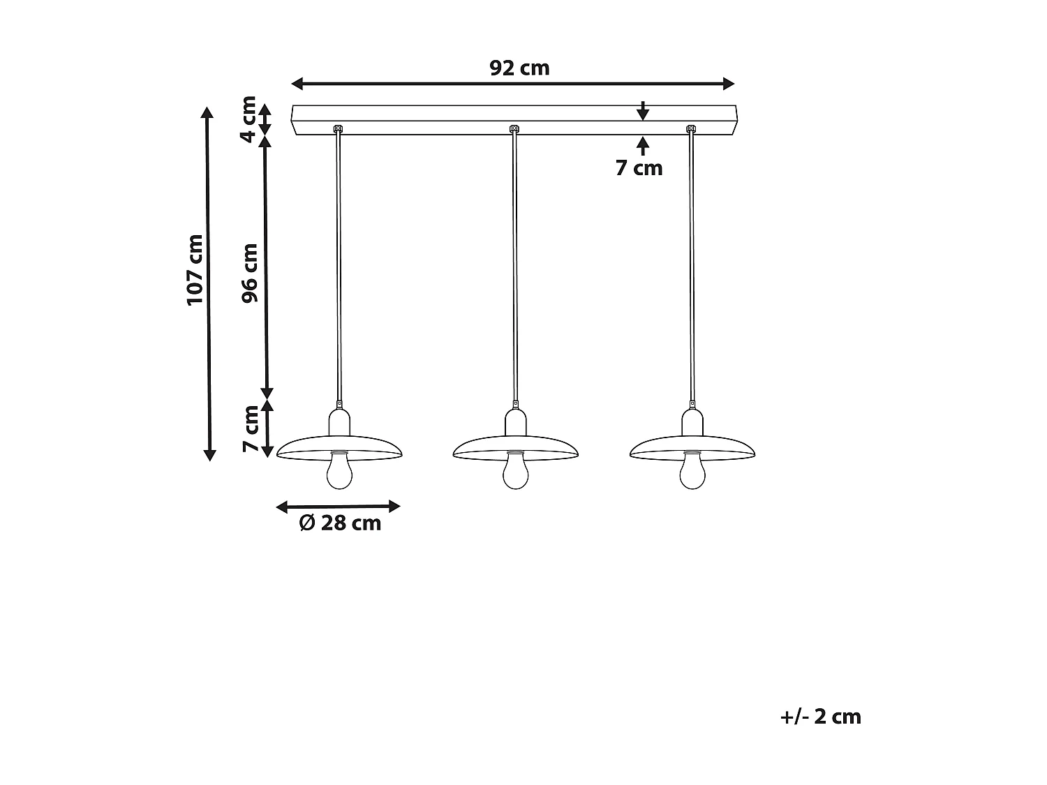 Lampa wisząca MANJEERA Drewno Ciemnobrązowy