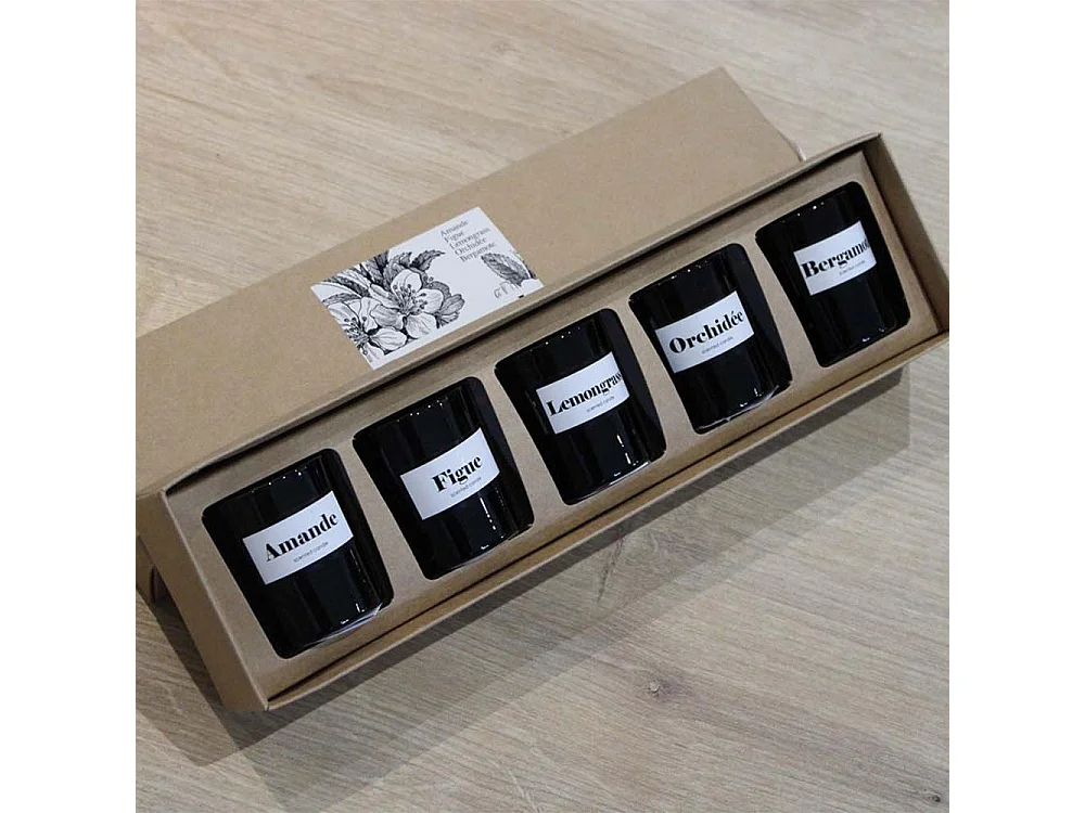 Coffret de 5 bougies parfumées Intemporels