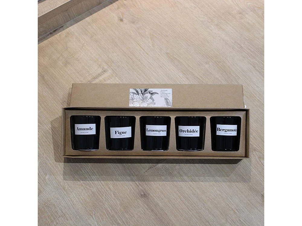 Coffret de 5 bougies parfumées Intemporels