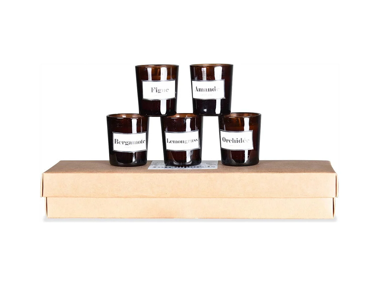 Coffret de 5 bougies parfumées Intemporels