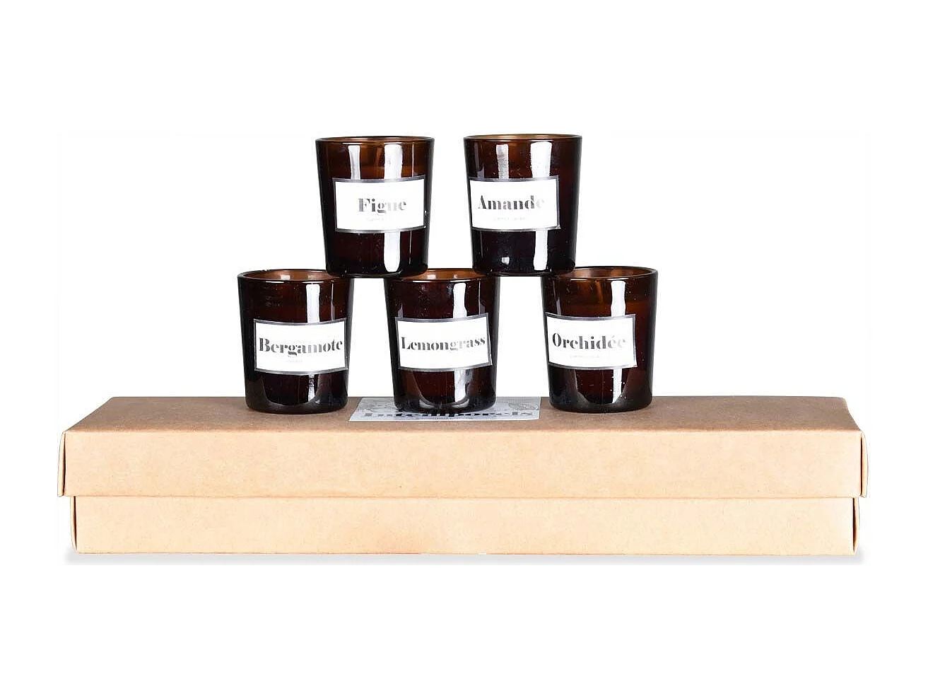 Coffret de 5 bougies parfumées Intemporels