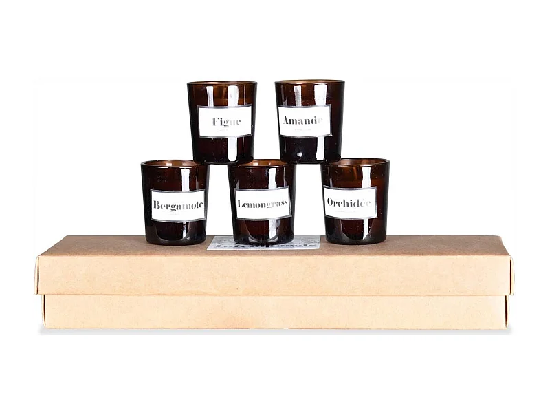 Coffret de 5 bougies parfumées Intemporels