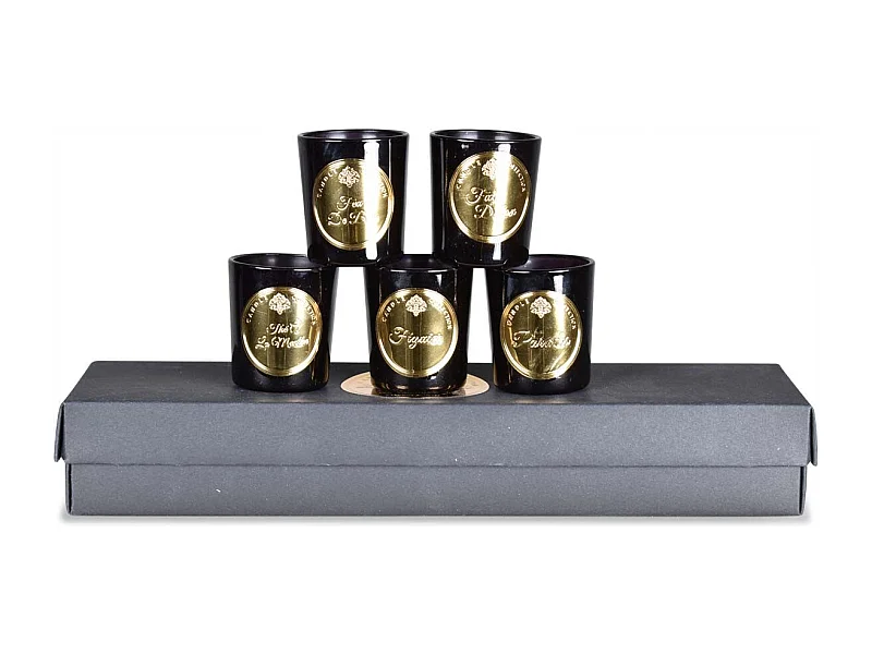 Coffret de 5 bougies parfumées Essentiels