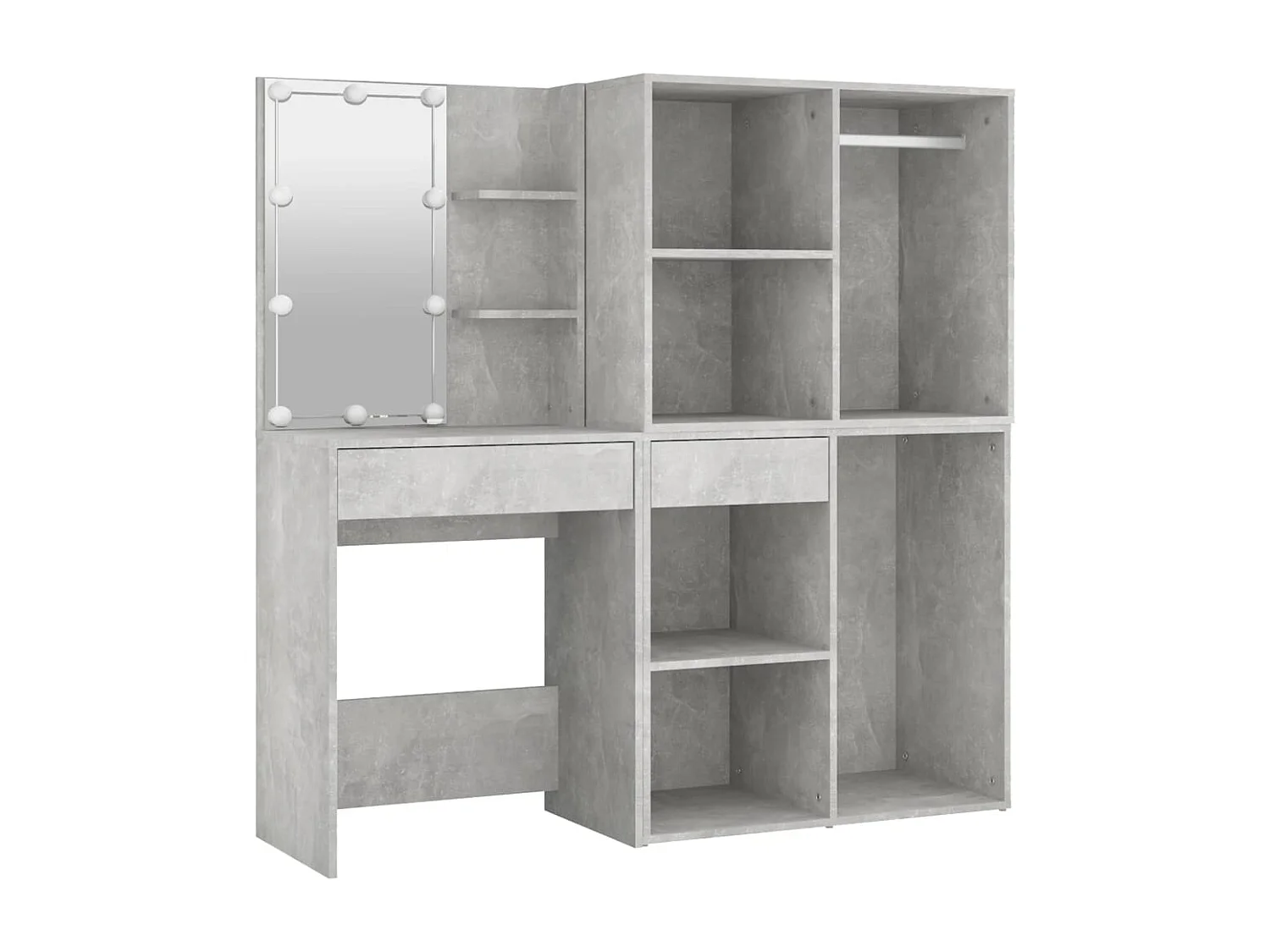 Coiffeuse à led avec bois marron 60 x 40 x 140 cm 02_0006297