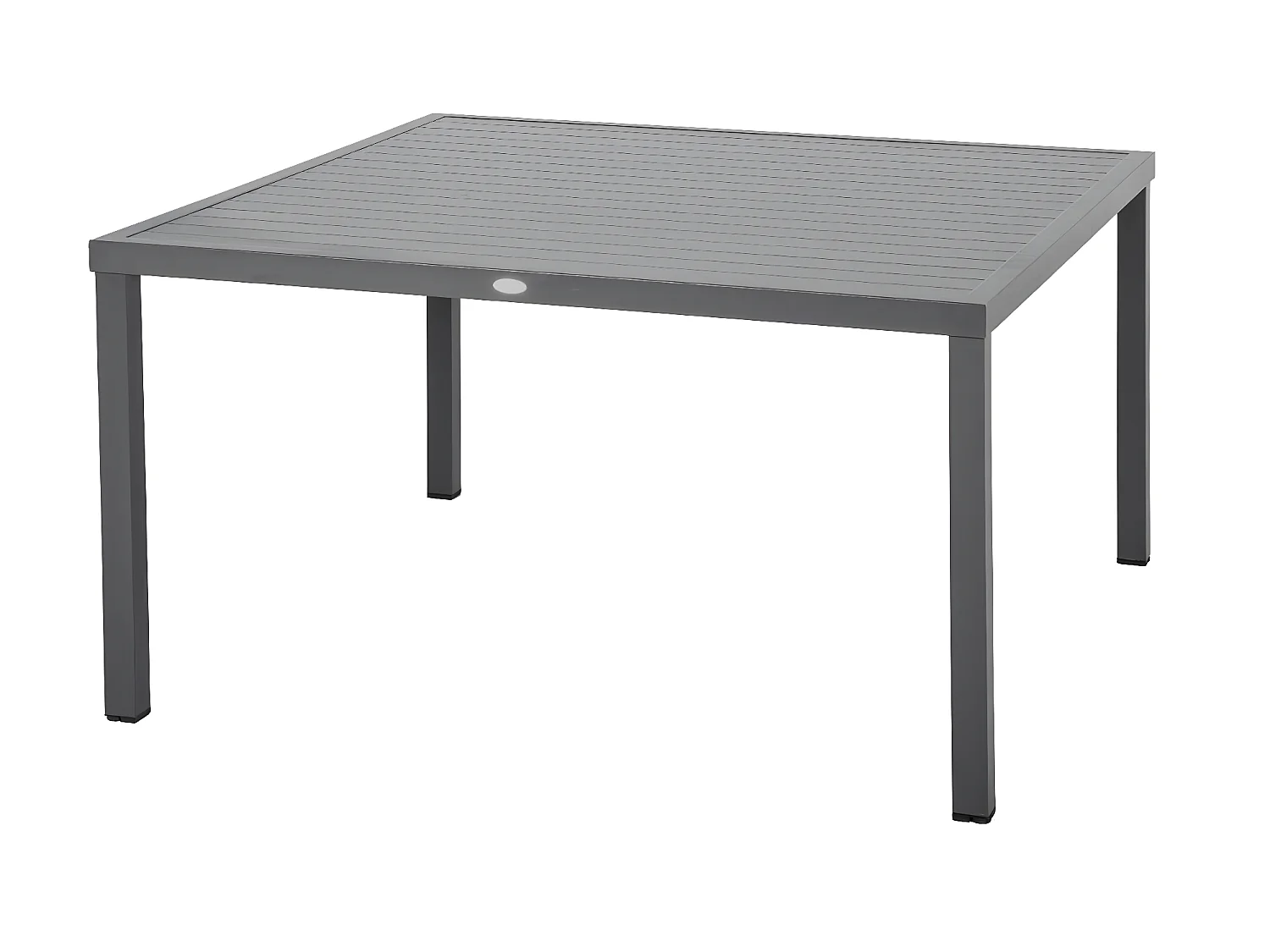 Table de jardin carrée Piazza 8 places Graphite - Hespéride