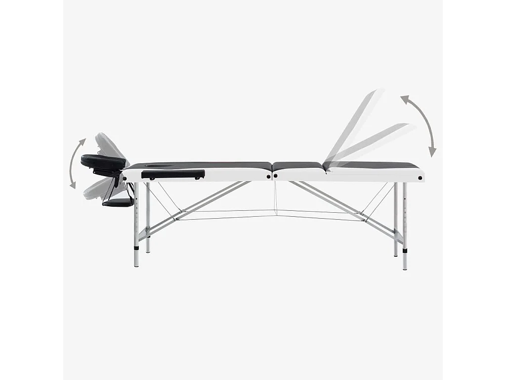 Table de massage pliable blanche 191 x 70 x 59 cm 02_0001822
