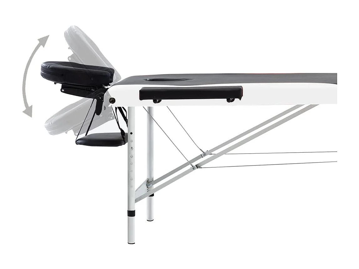 Table de massage pliable blanche 191 x 70 x 59 cm 02_0001822