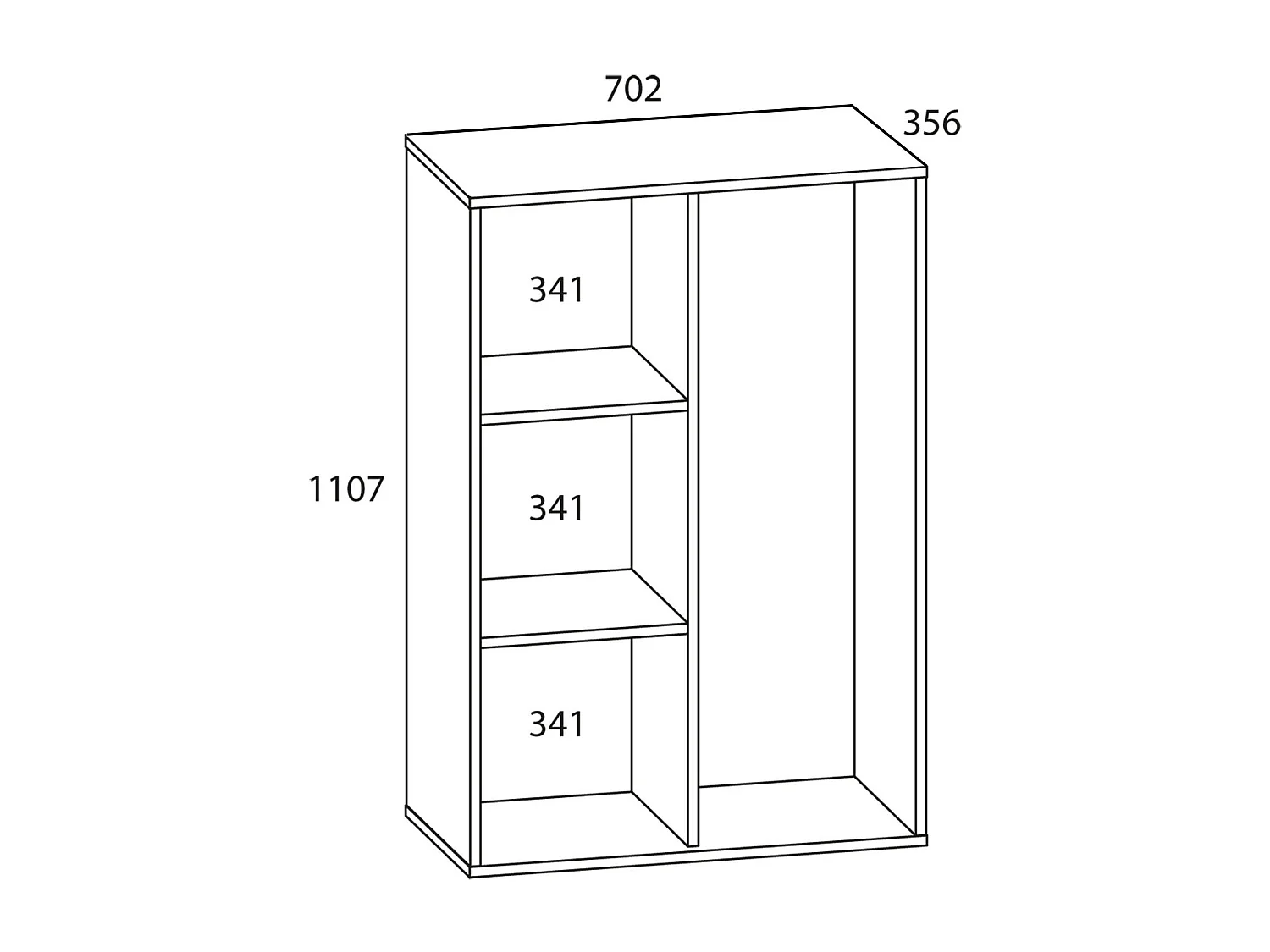 Multi-purpose cabinets Lona White W. 70 x H. 111 x D. 38 cm
