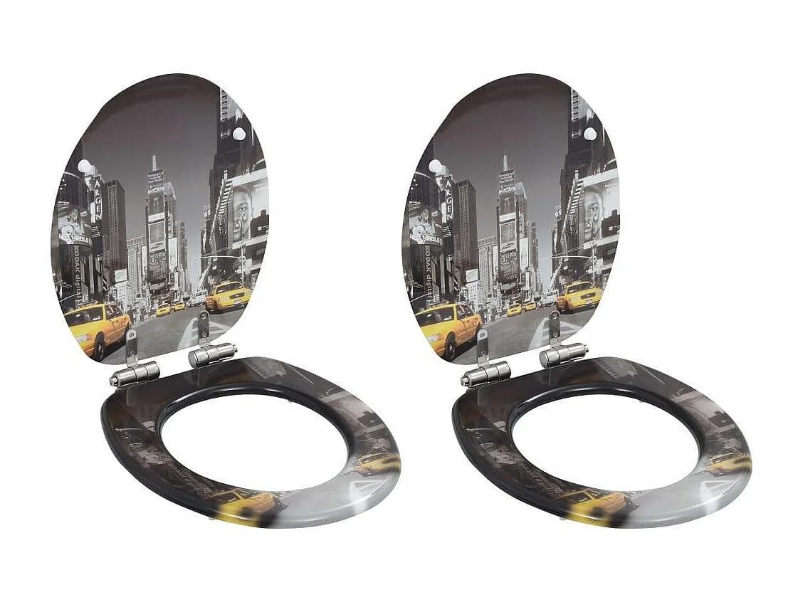 Lot de 2 pièces effet bois 43.7 x 37.8 x 5 cm 02_0002968