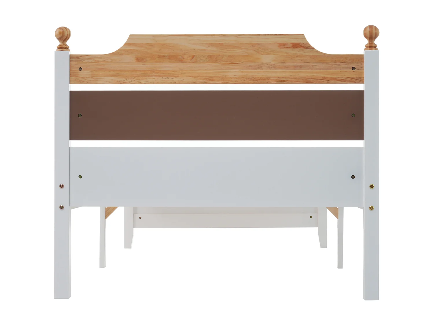 Eenpersoonsbed 90x200cm houten frame - Bruin