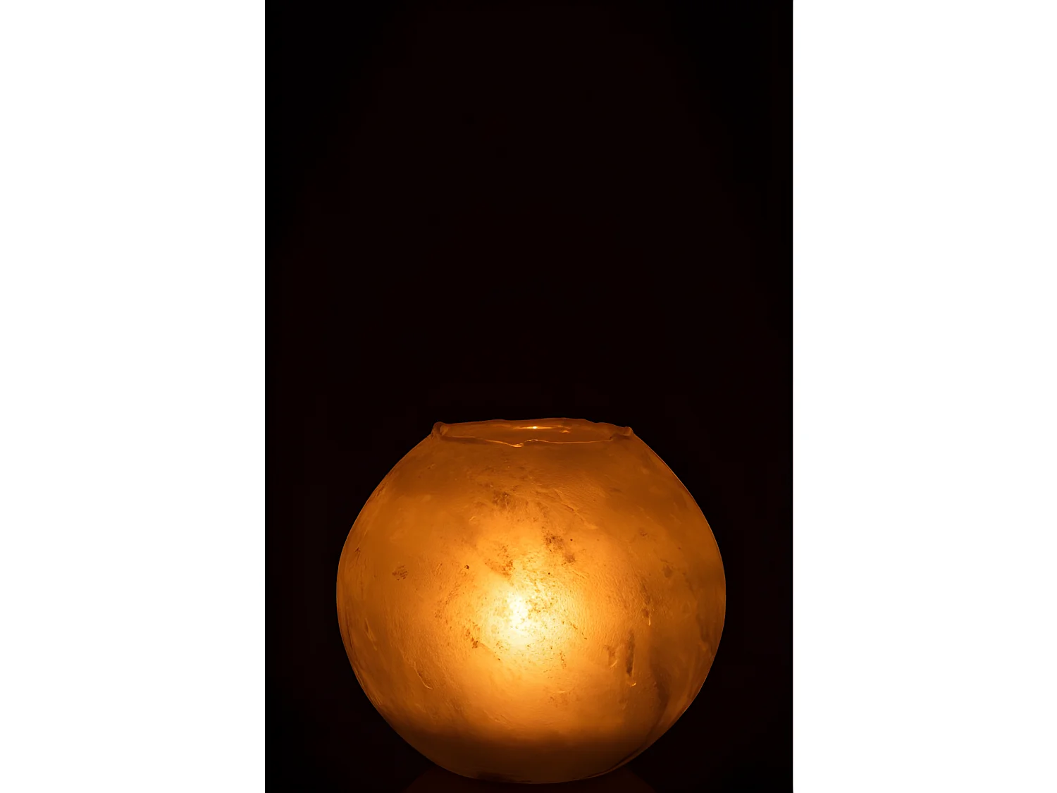 Jarrón soda redondo cristal oro Alt. 22 cm