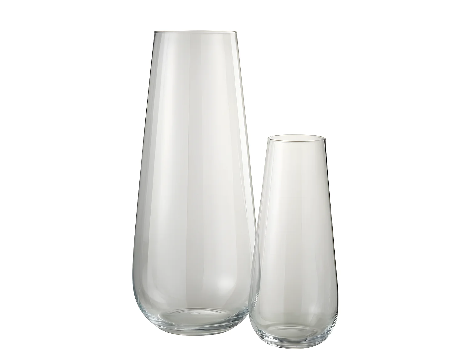 Vase en verre transparent 25x25x60 cm